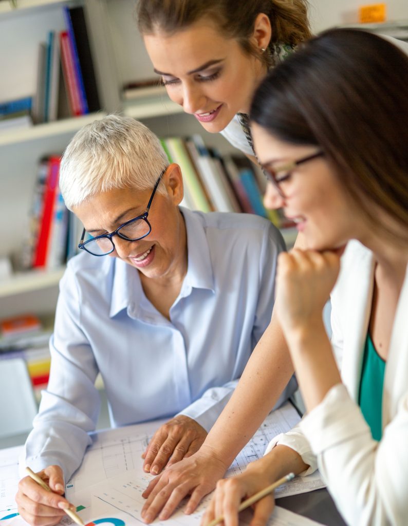 teachers discussing with each other